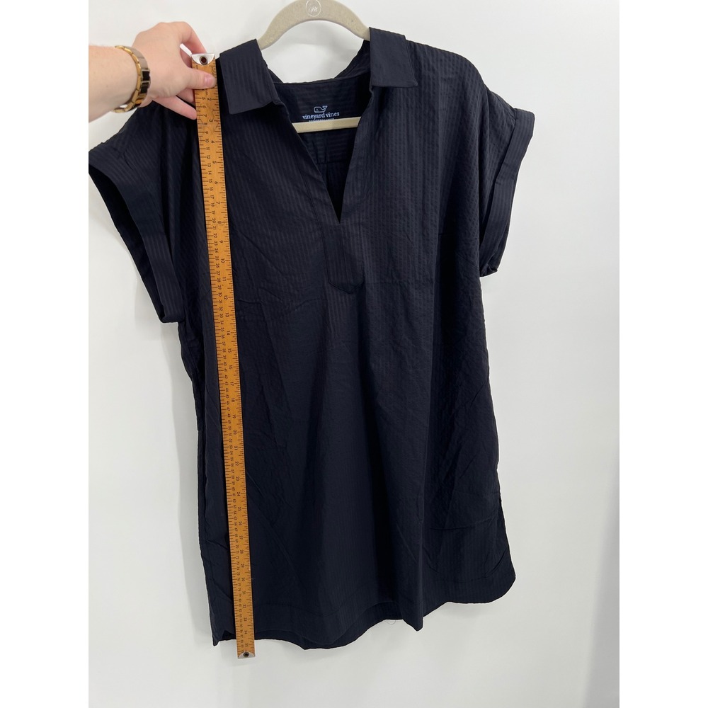 Vineyard Vines Margo Harbor Shirtdress Jet Black Performance XL NWT - Picture 8 of 9